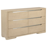 Ladera 6-drawer Bedroom Dresser and Mirror Light Elm